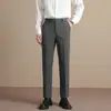 Maple House Ropa para Hombre / Pantalones Casuales de Vestir Hombres Pantalones de Nueve Puntos Hombres Pantalones Pequeños de Vestir Pierna Recta Caída Pantalones de Traje de Negocios Corte Ajustado