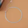 Pulsera de Plata para Estudiantes que Conserva el Color para Mujer, Pulsera Sencilla, Joyería Estilo Coreano de Estrella y Mariposa, Fabricante de Regalos de Moda, Comercio Exterior