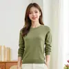 Suéter 100% Cachemir Puro Hengyuanxiang para Mujer, Cuello Redondo, Nuevo Estilo Otoño e Invierno 2025, Suéter de Cachemir Cálido y Lujoso para Mujer
