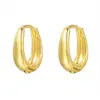 Pendientes de Aro Geométricos con Forma de Hoja, Cruz y Corazón, Chapados en Cobre Dorado con Microincrustaciones de Circonita, Estilo Nuevo Transfronterizo para Mujer