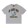 Camiseta Vintage Suelta de Manga Corta con Cuello Redondo Lavada y Desgastada Estilo Americano San Miguel 2026 para Hombres y Mujeres Moderna