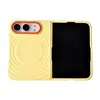 Funda magnética para teléfono con patrón de ondas, color sólido, compatible con Apple 18DUO, iPhone Duo, con cordón, a prueba de caídas y elegante