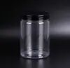 Spot Wholesale Tapa de Aluminio Tapa de Cristal Botella de Plástico de Boca Ancha para Mascotas Empaque para Frutos Secos Salsa Picante Frasco Sellado Transparente