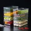 Caja de almacenamiento para cocina, caja de almacenamiento y organización para refrigerador, caja clasificadora de alimentos para frutas y verduras, caja con drenaje y conservación.