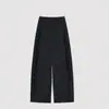 Pantalones de pierna ancha de nueve puntos con pliegues laterales de alta gama de moda para mujer, nuevo estilo de verano 2026, adelgazantes, versátiles, pantalones casuales de pierna recta