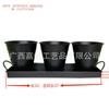 Estilo Escandinavo Simples Metal Ferro Suculenta Planta Vaso Balde Conjunto Combinação Balde de Flores Pastoral Vaso de Ferro para Suculentas