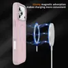 Adecuado para iPhone 18 Pro Max, Tacto Amigable con la Piel, Resistente al Desgaste, Antihuellas Dactilares, Carga Inalámbrica, Funda Magnética para Teléfono para Apple