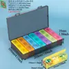 Caja de Medicamentos Sellada a Prueba de Humedad Caja de Pastillas Portátil Empaque de 7 Días Caja de Pastillas Portátil de Gran Capacidad para una Semana Divisor de Pastillas
