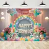 Fondo de Tela para Cumpleaños Infantil de Unicornio Transfronterizo Fiesta Banner de Comercio Exterior de Amazon Tela de Fondo para Fotografía Accesorios para Fotos
