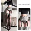 Nuevas Medias Sexys de Chica Caliente Qianai con Estampado de Leopardo, Abertura en la Pierna, Abiertas Sin Quitarse, Estampado de Leopardo, Seda Negra, Populares A276