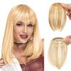 Aplique de peruca com franja de ar para mulheres com costeletas, reedição de cabelo natural, linha de cabelo, aplique de peruca com franja de ar invisível