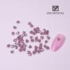 Grandes productos al por mayor Nuevo 3 mm moca pequeño amor color manicura especial forma diamante plano especial forma diamante oro fondo Diamante