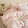 Conjunto de quatro peças de veludo de leite totalmente fosco Classe A, estilo lençol de baixo com elástico de veludo estampado para o inverno, conjunto de veludo quente e antiestático de pelúcia