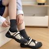 Calcetines Ultra Altos Tasa de Recompra, Anti-Pilling, Calcetines de Felpa sin Costuras de Color Puro, Calcetines de Algodón Grises a Media Pantorrilla para Mujer, Delgados de Primavera y Verano