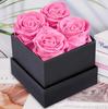 Rosa Eterna Quadrada Balde de Abraço Presente de Acompanhamento Balde de Abraço Balde de Flores diy Dia dos Namorados Caixa de Presente de Natal