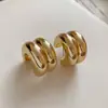Pendientes de Colgante con Forma de Corazón de Pétalo Hueco Metálico Europeos y Americanos Pendientes Personalizados de Nicho Transfronterizos Pendientes de Lujo Ligero de Gama Alta