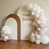 Conjunto de Balões de Areia Branca com 90 Peças para Fronteira, Decoração de Cena para Casamento, Aniversário, Festa ao Ar Livre e Adereços para Fotos