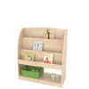 Estante de armazenamento ecológica de madeira de seringueira para crianças do jardim de infância, estante de livros, armário de armazenamento combinado, sapateira, armário de duas camadas, armário combinado para sofá