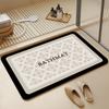 Alfombra de Piso para Inodoro de Baño Alfombra Suave Absorbente de Barro de Diatomeas Alfombra para Puerta de Baño Alfombra para Pies Antideslizante Alfombra para Inodoro