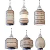 Lustre de Rattan Personalizado, Luminárias de Bar Restaurante Estilo Zen, Sala de Estar, Entrada de B&B, Sala de Chá Zen, Luminárias de Rattan para Hotel