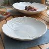 Prato de Jantar para Bife Ocidental Prato Plano Doméstico Prato Raso Flor em Formato de Alto Valor Prato de Sopa Cerâmico Branco de Alta Gama Prato para Sobremesa