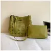 Bolso Tejido Hueco de Gran Capacidad para Mujer 2026 Nuevo Estilo Coreano Transfronterizo Bolso Simple para Debajo del Brazo Bolso Tote Casual para Viajar