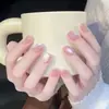 Liquidación EspecialUñas Portátiles Hechas Completamente a Mano Estilo Nuevo Blanqueador Suave Ojo de Gato Gama Alta Estilo Corto Estudiante Alfombra