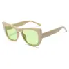 Gafas de Sol de Moda Ojo de Gato Estilo Europeo y Americano Montura Grande Elegantes para Mujer Protección Solar para Exteriores Casual Versátiles para Celebridades de Internet