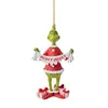 Colgante Navideño Grinch Nuevo 2D Transfronterizo Colgante Acrílico Plano 2D Monstruo Peludo Verde Colgante para Árbol de Navidad Festivo