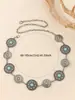 Corrente de Cintura para Mulheres, Cinto Fino Decorativo, Simples e Versátil, Adequado para Vestidos, Corrente de Ferro Estilo Étnico Prata, Cinto de Saia da Moda com Franjas
