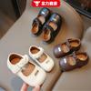 Sapatos pequenos de couro, sapatos de bebê de 6 a 9 anos, sapatos confortáveis de princesa, sapatos de vento de 1 a 3 anos, 2025, nova moda versátil para meninas