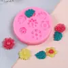 Molde de Silicone de Flor Rosa, Margarida, Borboleta, Molde de Decoração de Borda para Bolo de Chocolate Fondant