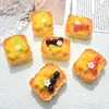 Juguete de Comida de Simulación Fruta Tostada Accesorios de Resina Pegamento de Crema DIY Pasador Llavero Colgante Materiales de Decoración para Joyería
