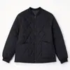 Otoño/Invierno 2026 Chaqueta de Algodón Acolchada Diamante con Cuello de Béisbol para Hombre Ligera Acolchada con Cremallera Ropa de Abrigo Casual Bolsillos Grandes Abrigo de Algodón Cálido