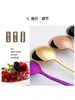 Cuchara de acero inoxidable para uso doméstico, cuchara sopera grande para plato principal de adulto de mango largo estilo coreano, linda cuchara para comer para niños