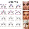Pegatinas Faciales Populares de EDM Transfronterizas, Pegatinas para Uñas, Pegatinas de Diamantes Dos en Uno, Pegatinas para Cejas, Accesorios Faciales de Mascarada