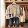 Sudadera Casual con Capucha para Niños y Niñas 2026 Otoño e Invierno Nueva Camiseta Base de Muñeco 3D para Niños Parte Superior con Forro Polar