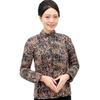 Jaqueta feminina dupla face com flores para outono e inverno tamanho plus size jaqueta acolchoada de algodão para mãe jaqueta acolchoada de algodão espessada macia quente para meia-idade e idosos jaqueta acolchoada de algodão com flores