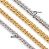 Cadena de Acero Inoxidable Galvanizado al Vacío de Molienda Multifacética Conservación del Color Seis Lados Molienda Cadena Cubana diy Collar Pulsera Joyería con Cadena