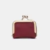 Bolsa de Joyería Compacta con Anillo de Diamante de Cuero Genuino Mini Caja de Joyería para Anillo, Collar, Pendiente Cierre Simple Nuevo Bolso Billetera