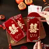 Bolsa de Sobres Rojos para Boda Estilo Nuevo con Acabado de Alta Gama, Sobres Rojos Tradicionales para un Matrimonio Feliz, Bendición para Nuevo Matrimonio, Sobre Rojo de Mil Yuanes, Universal para Bodas