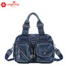 Angelkiss Bolsa de Mano Casual Retro Lavada Multifuncional Gran Capacidad Nicho Hombro Único Cruzada