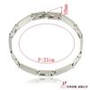 Pulseira Masculina de Aço Titânio com Cordão de Couro, Não Desbota, com Diamantes Brilhantes, Pulseira de Aço Titânio, Joias de Aço Titânio, Corrente de Joia de Aço Titânio Estilo Coreano