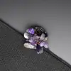 Anillo de Piedra Natural Estilo Étnico Popular Serie Multicolor Cuentas de Grava Anillo Hueco Estilo Bohemio Cuentas de Arroz