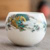Copo mestre de porcelana branca única de jade de gordura de carneiro, copo de chá de escritório, copo de chá doméstico, copo de chá único, copo de chá de cerâmica grande
