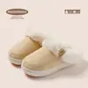 Rogue Rabbit 2026 inverno exterior e interior antiderrapante TPR sola grossa forrado com fleece quente chinelos de algodão masculinos e femininos