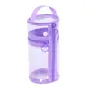 Estuche Transparente Cilíndrico para Lápices Estilo Portalápices para Estudiantes de Secundaria Diseño de Nicho No Repetitivo Caja de Papelería de Gama Alta