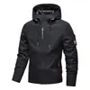 Suministro exclusivo transfronterizo de TEMU de chaquetas para hombre de talla europea estilo americano, chaquetas casuales de moda con capucha para hombre de primavera