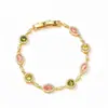 Nuevo Brazalete Retro de Alto Nivel Estilo Aceituna Verde con Circonita para Mujer, Joyería de Mano de la Suerte Nueve Fuegos Púrpuras al por Mayor