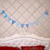 Aniversário onda padrão bronzeamento triângulo puxar bandeira layout de festa infantil palco banner suprimentos de casamento decoração puxar flor